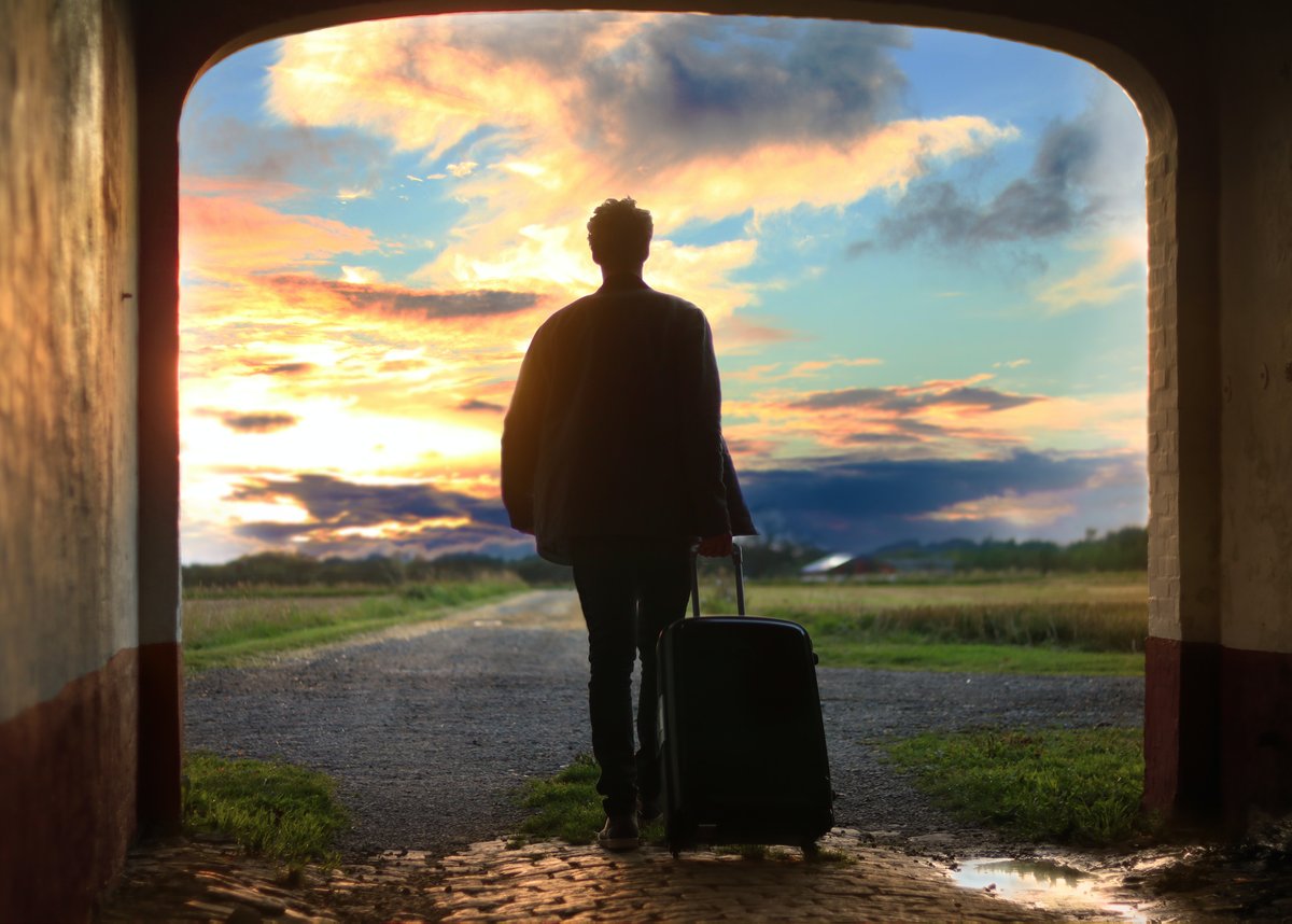 Man leaving